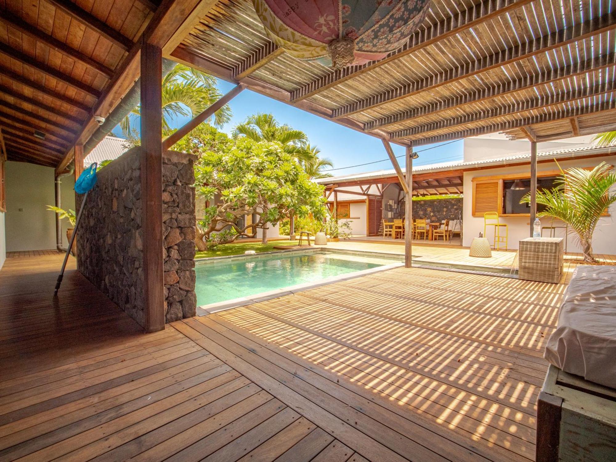 La Kaz Veloutier - Villa 4 Chambres Avec Piscine La Saline Le Bains Εξωτερικό φωτογραφία